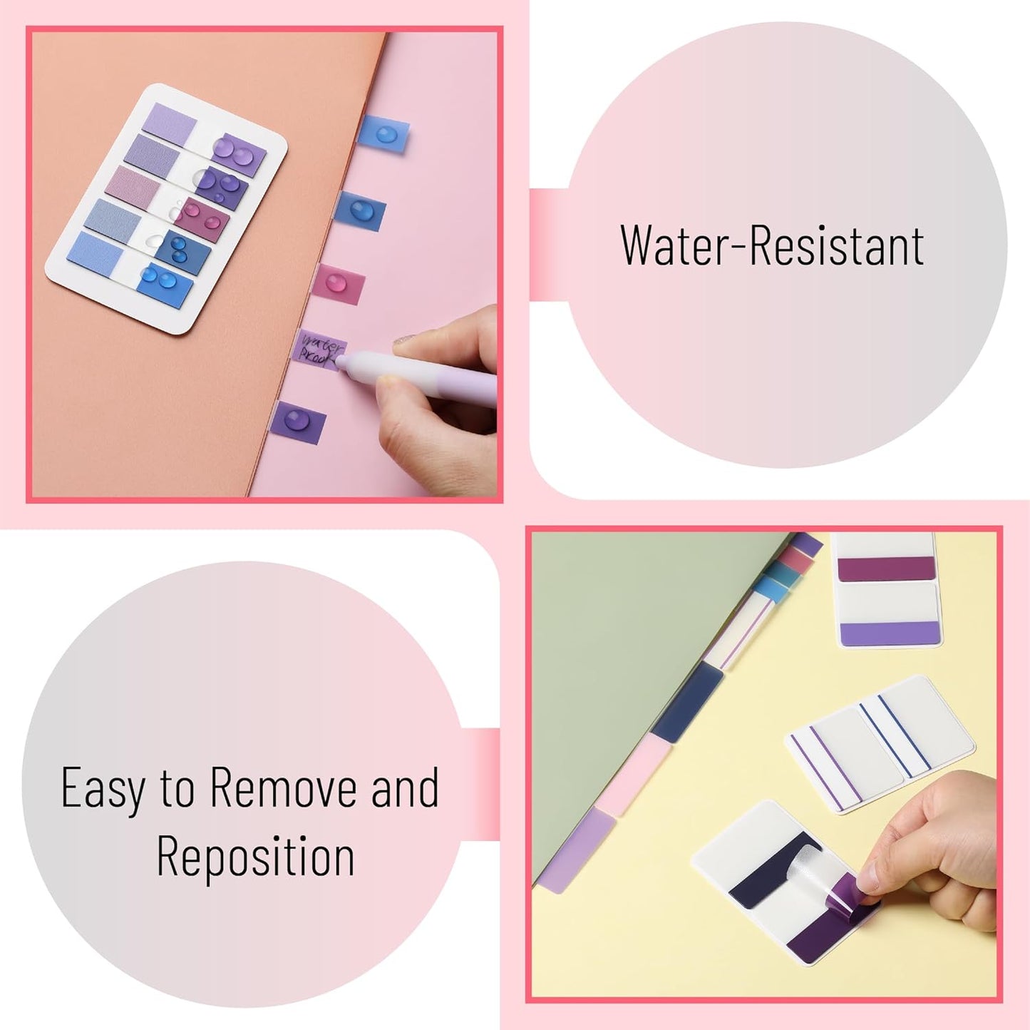 Mr. Pen- Colorful Index Tabs, 500 Pcs, 21 Sets - Sticky Page Markers for Binders, Books & Notebooks