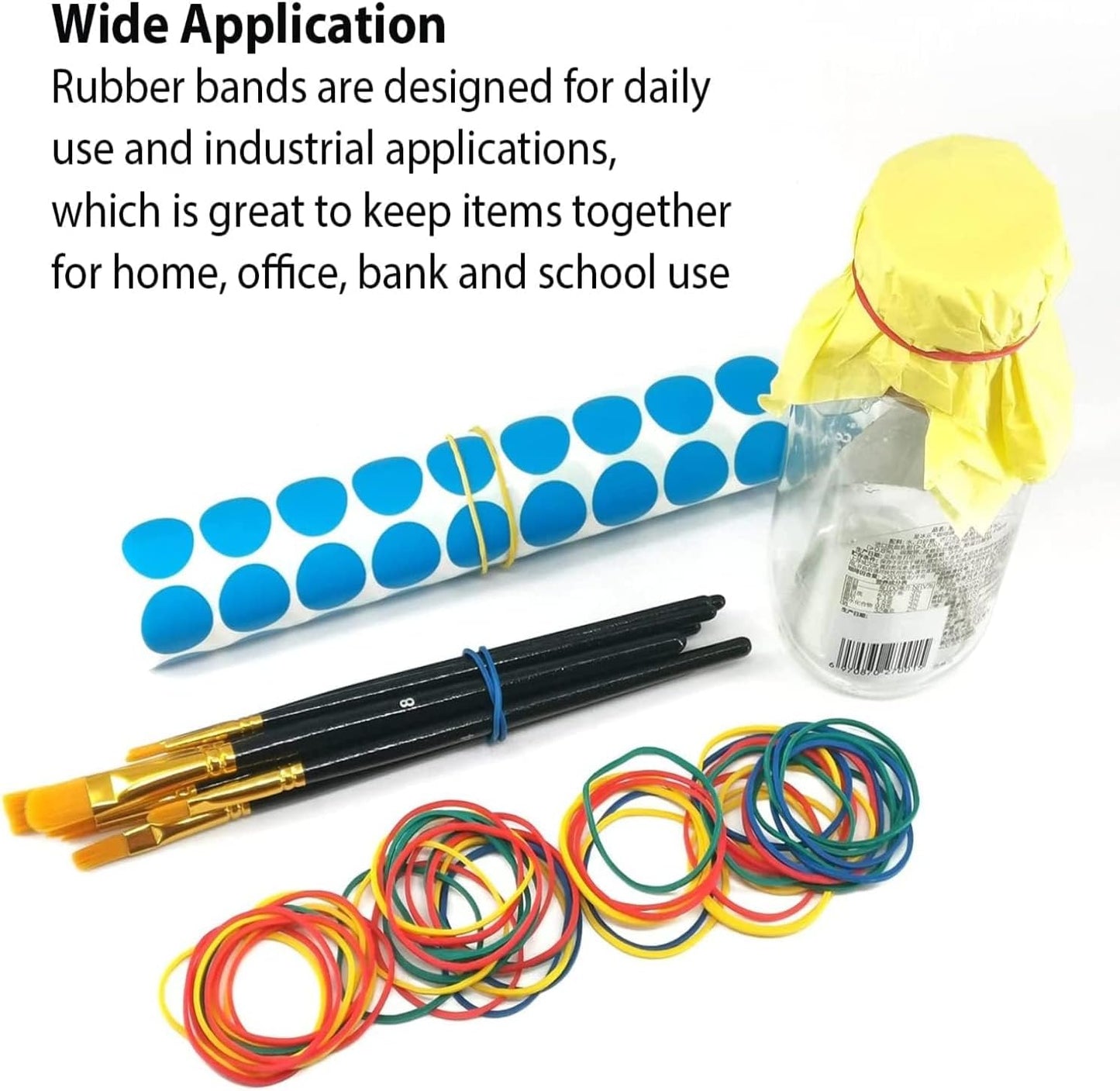 Rubber Band Depot, Size #16, Everyday Rubber Bands - Rubber Band Measurements: 2-1/2" x 1/16'' - Approximately 475 Rubber Bands Per Bag - 1/4 Pound Bag