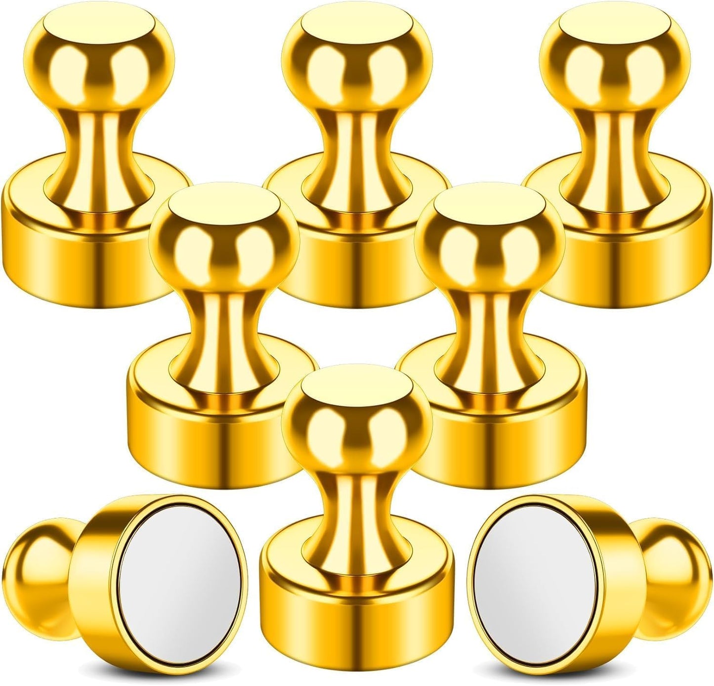 Grtard 8 Pack Magnetic Push Pins, Fridge Magnets for Whiteboard, Whiteboard Magnets Refrigerator Magnets, Small and Strong Push Pin Magnet for Office, School, Locker, and Map Magnet