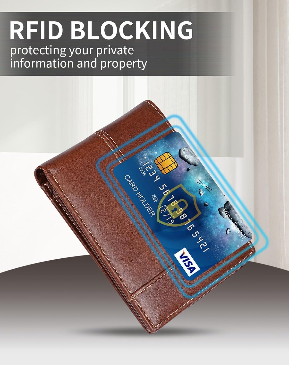 Swallowmall Mens Wallets RFID Blocking Leather Wallet for Men Bifold Wallet with 1 ID Window 15 Slots Leather Wallet Men