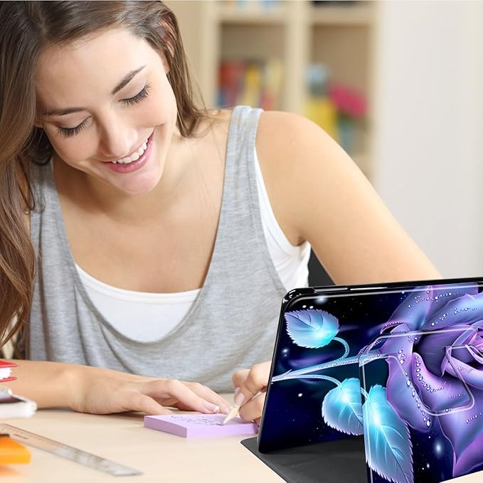 for Kindle Fire 7 case 2019 2017 Release 9th 7th Generation,360 Degree Rotating Stand Smart Protective Cover Case for Amazon fire 7 Tablet 9th/7th Generation,Tree Sunset