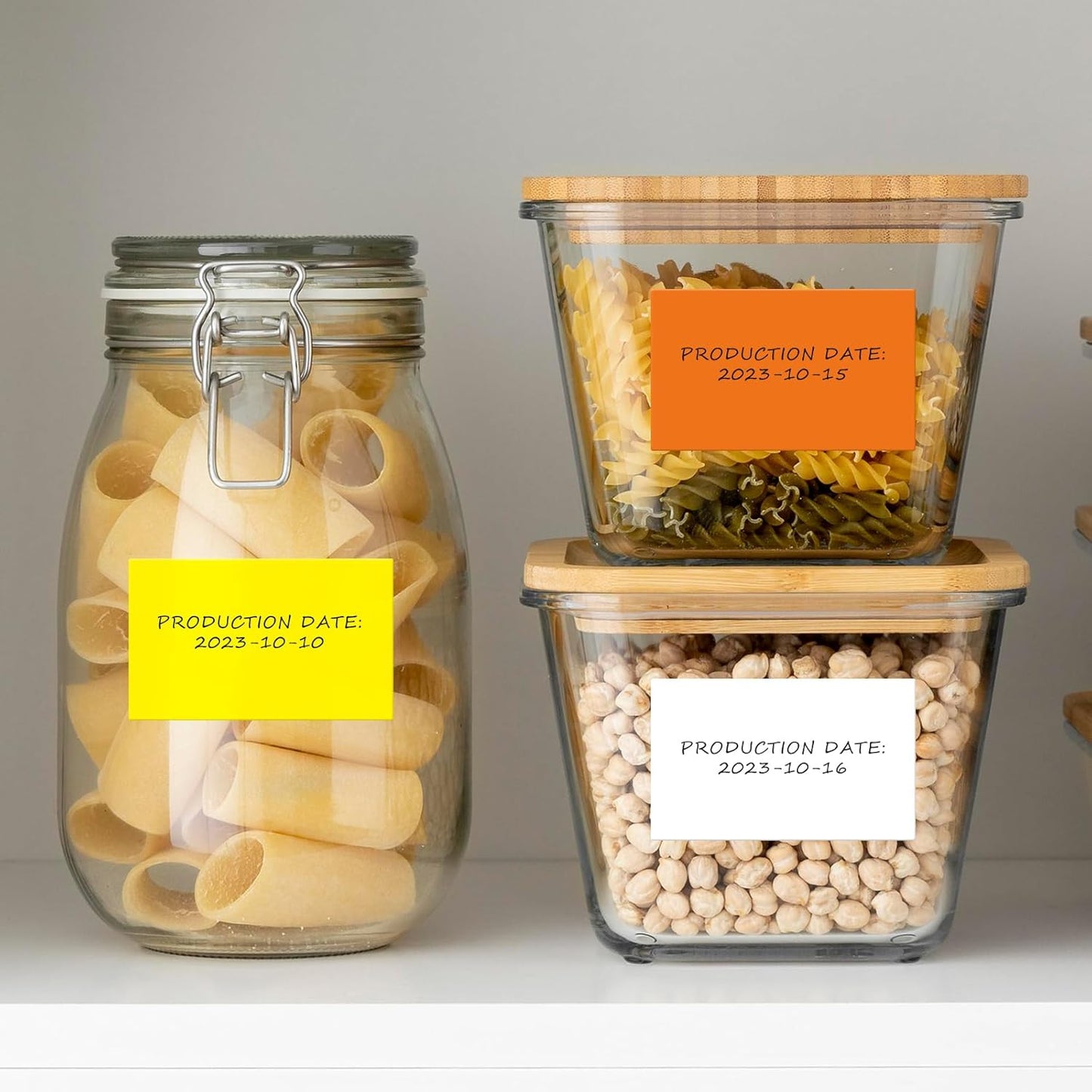 10 Assorted Colors Rectangle Labels 3 × 2 Inches Self-Adhesive Colored Rectangular Color Coding Stickers Waterproof Small Name Tag for Office Inventory 40 Pieces