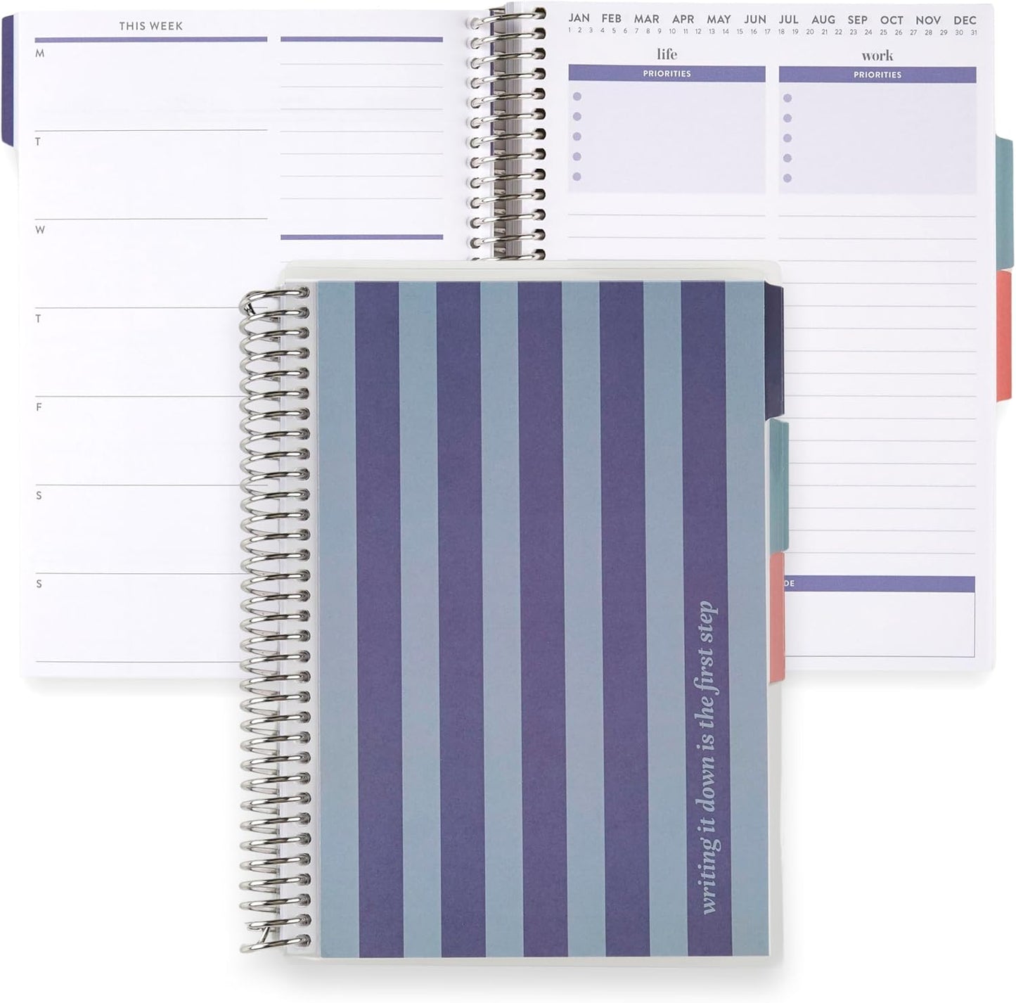 Erin Condren A5 Spiral Work Life Balance Journal | Features Pages of Thick, Bleed Resistant 80 lb. Paper to Boost Productivity