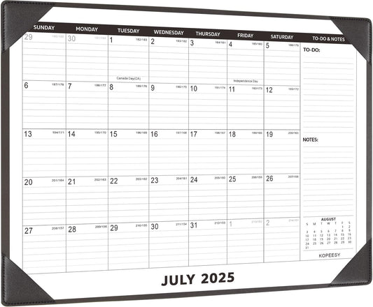 Large Desk Calendar 2025-2026 with Desktop Mat, KOPEESY 22" x 17" Desktop Calendar, 18 Months From July 2025 to December 2026, Office Supplies Desk Blotter Calendar for Home School and Office