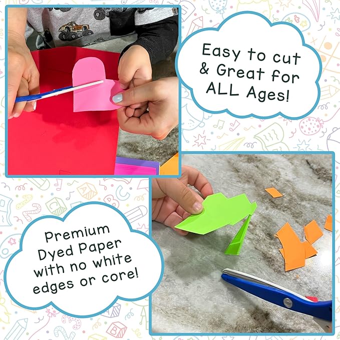 Hygloss Products Bright Colored Cardstock - 96 Sheets - 11x17 Card Stock Paper- 10-12 Bright Colors