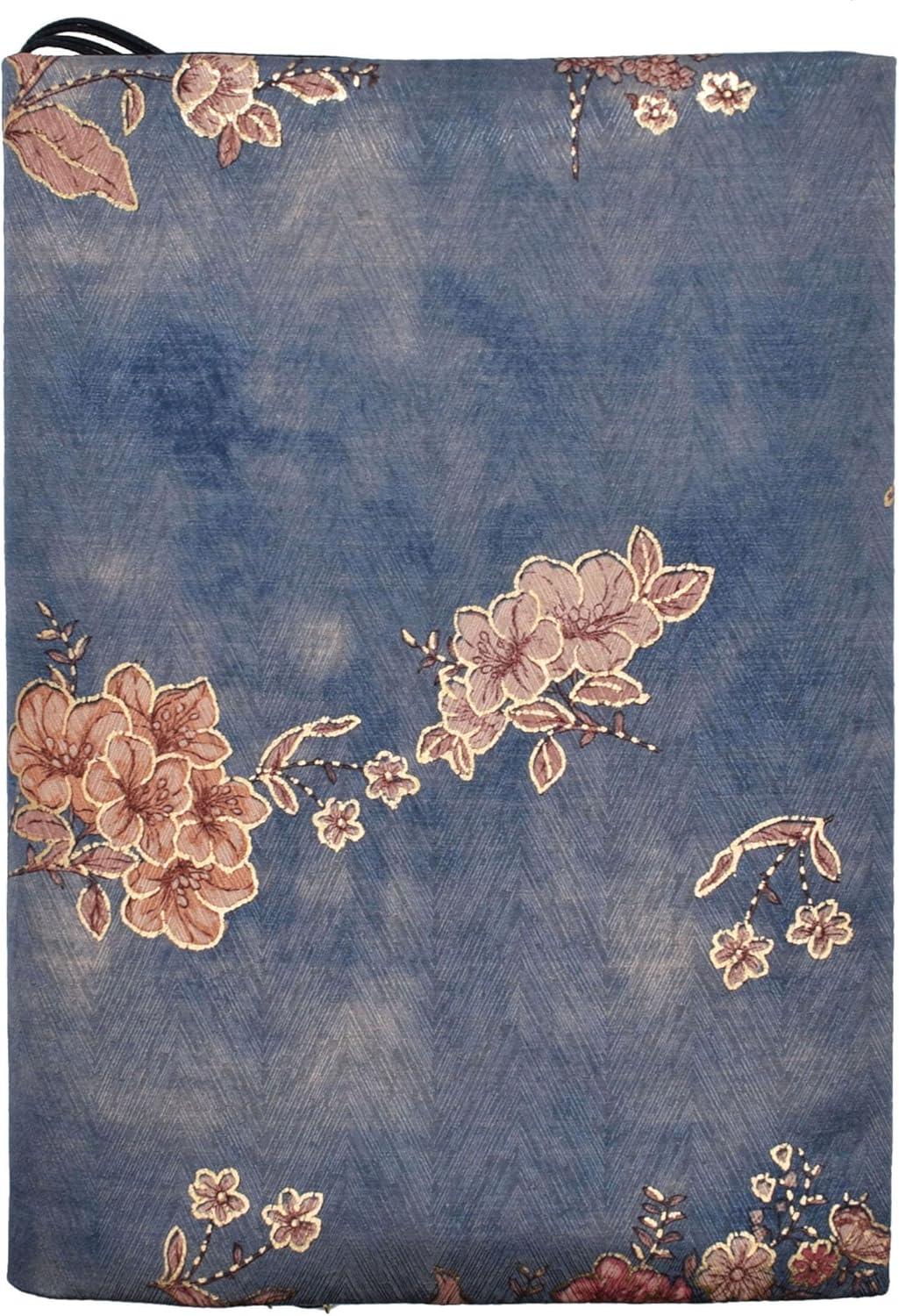 BLBMH A5 Book Covers for Paperbacks Book Cover Fit for 5.5x8.3 inch Adjustable Book Sleeve Cover for A5 Diary Books Fabric Softcover Protector for Notebook - Flower 3 Blue