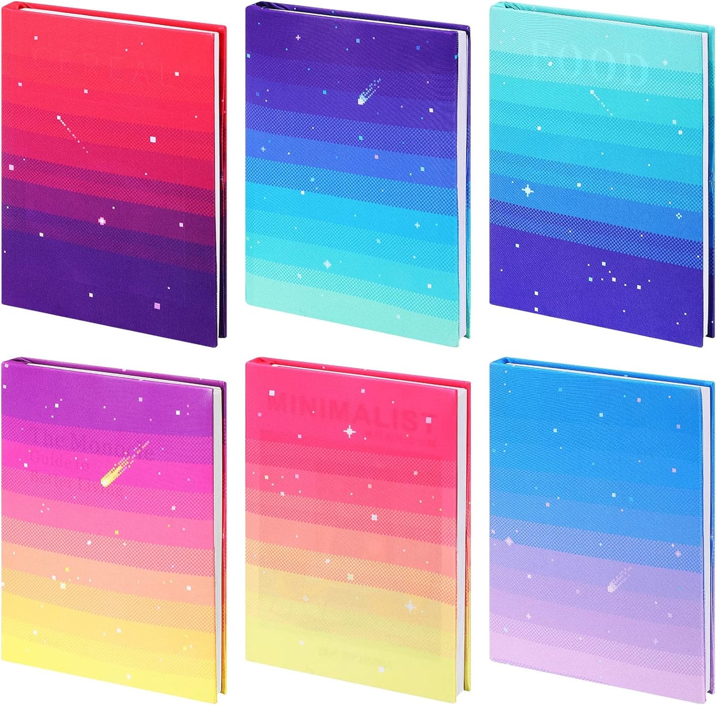 6 Pack Stretchable Book Cover Jumbo Fabric Book Covers Colorful Pattern Print Book Protector Washable Reusable Protective Textbook Cover for Hardcover Textbooks up to 9 x 11 Inch (Elegant Pattern)