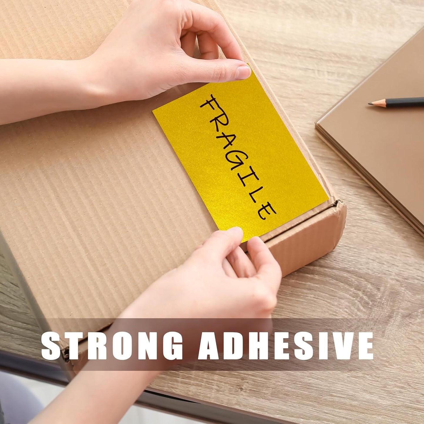 3 x 5 Inch 250Pcs Rectangle Color Coding Stickers,Strong Adhesion Easy to Write Label for Moving,Box Organization,Inventory,Business,Gold