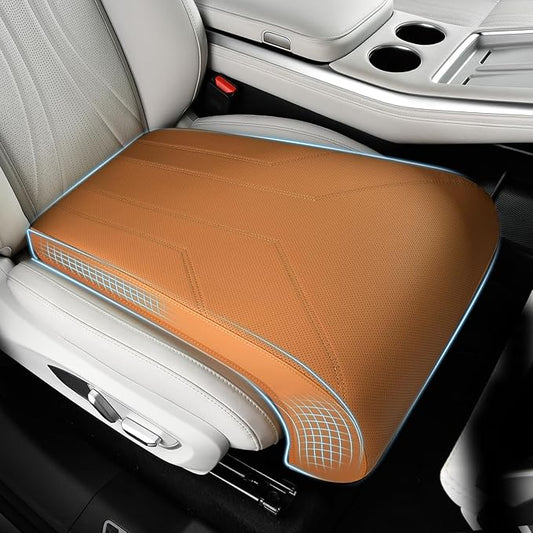 FLORICH Car Seat Extender Leg Extender Support Cushion for Driver Seats Office Chair, Leather Carseat Leg Support for Long Drivers Universal Car Seat Cushion Legs Rest Pads-Dark Brown