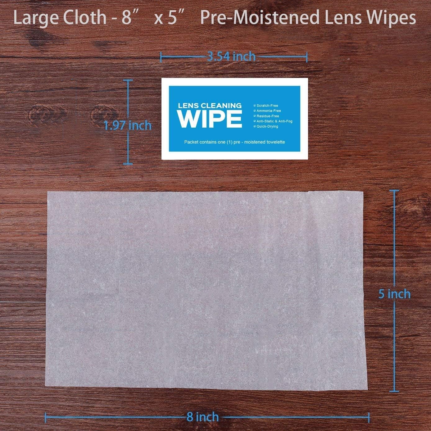Monitor Wipes - Pre-Moistened Electronic Wipes, Surface Cleaning for Computers, Cell Phones, Sunglasses, LCD Screens, Monitor - Quick Drying, Streak-Free, Ammonia-Free - Screen Wipes