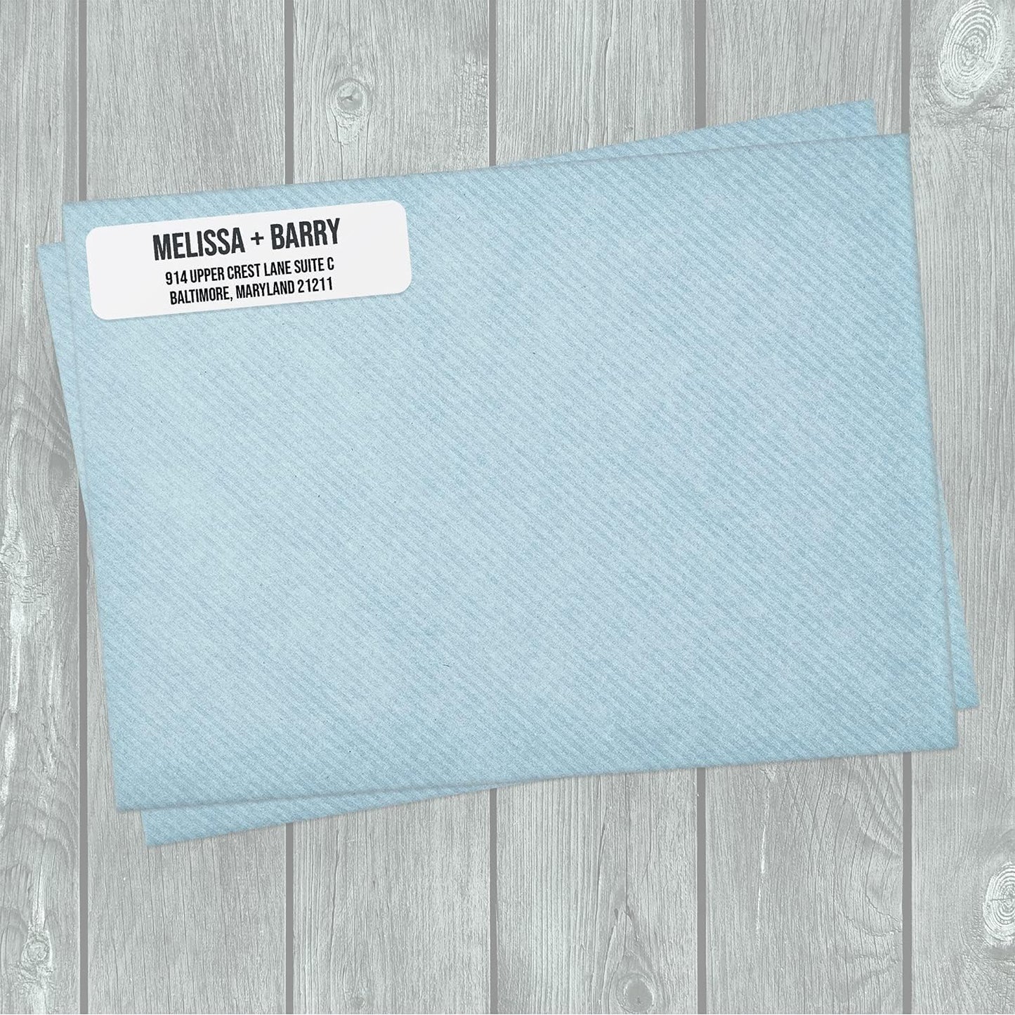 White Bold Rolled Address Labels/Roll of 250 Personalized Address Labels/Designer Return Address Stickers in Elegant Plastic Dispenser