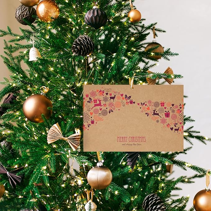 Brown Craft Cardstock 4x6 Blank Cards，Goefun 100 Pack 80lb Unruled Index Cards for Invitations, Business, Greetings, DIY