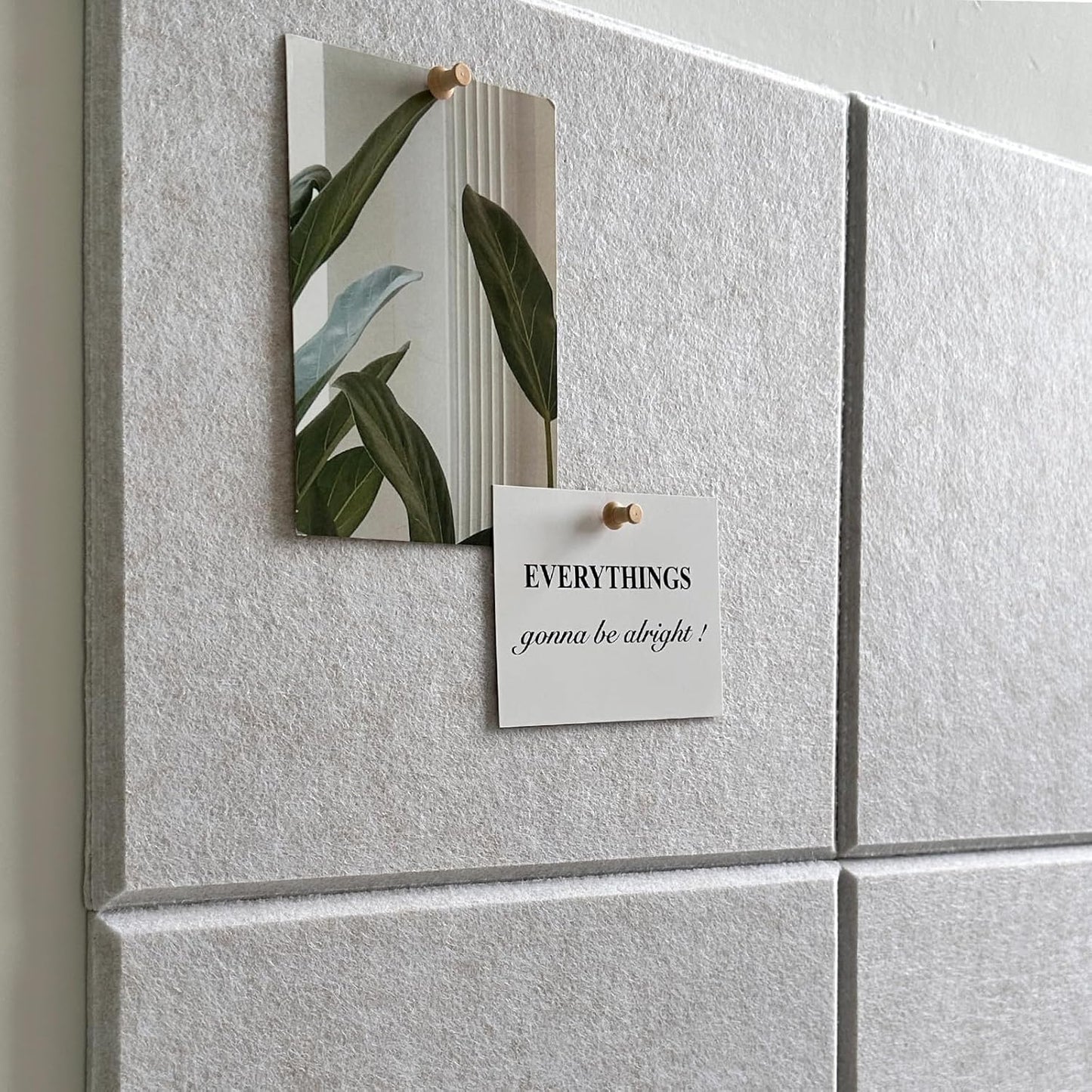 Large Cork Board for Office Wall Decor,36"x24"-6 Pack Felt Wall Tiles with Safe Removable Adhesive Tabs, 1/2" Thick, Felt Bulletin Board Pin Board Cork Boards for Walls - Oatmeal