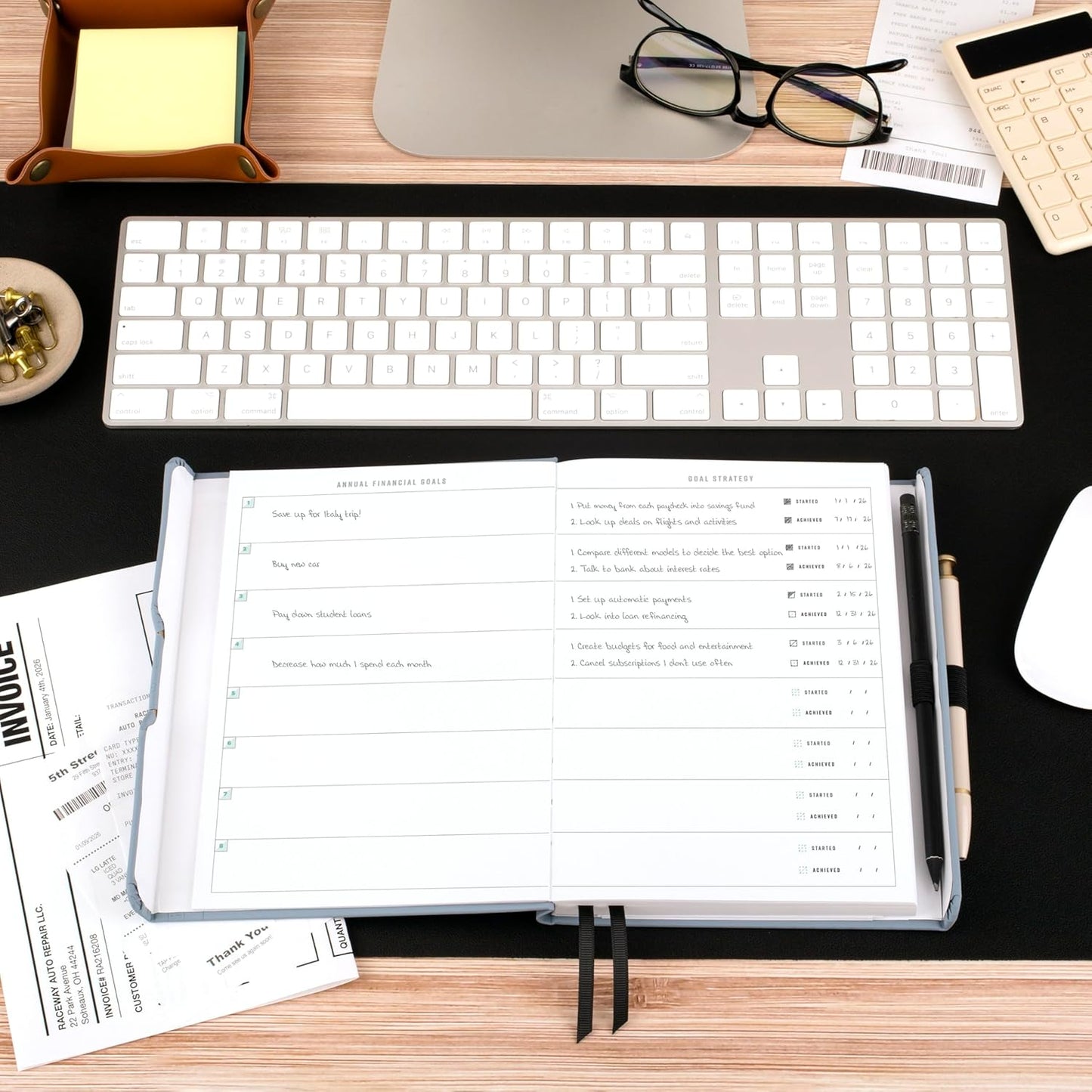 AT-A-GLANCE Foundation Budget Planner, Undated Weekly & Monthly Tracker, Expense and Savings Organizer, Hardcover, 5-3/4" x 8-1/4", Blue (FDB-200)