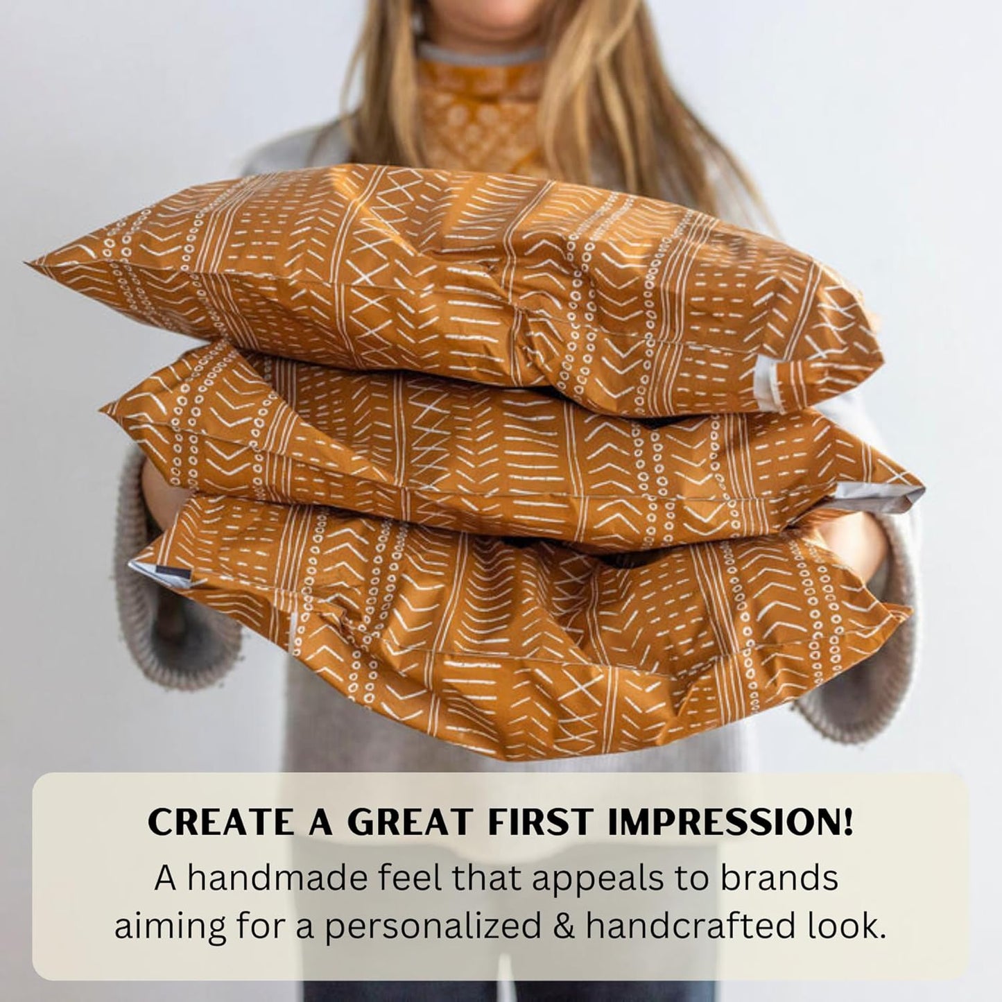 Poly Mailers 10x13 Inch 50 Pack Medium Shipping Bags Strong Thick Mailing Envelopes | Self Sealing Adhesive | Waterproof & Tear Resistant | Small Business Packaging for Clothing - Boho Brown