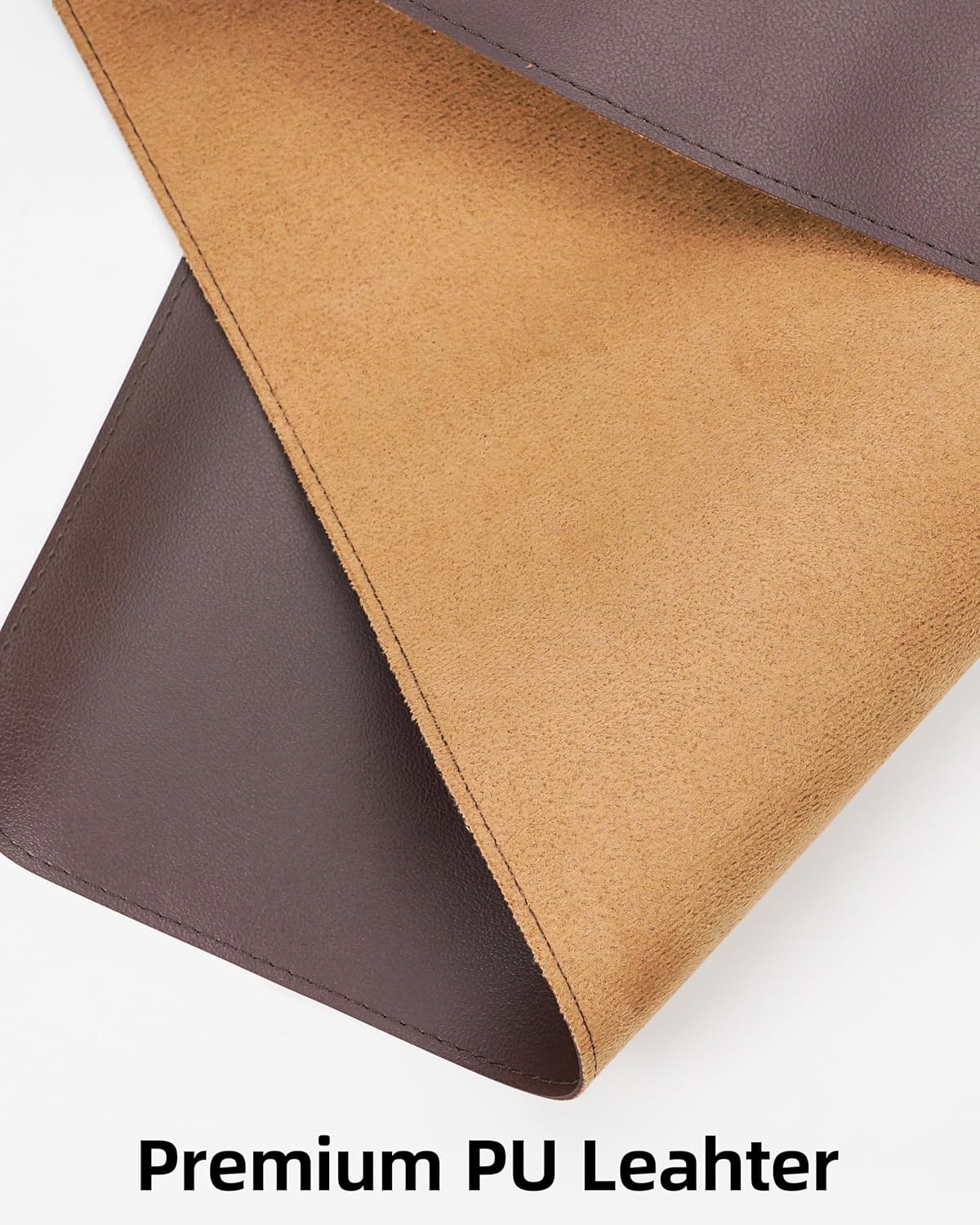Desk Pad Mat - Leather Desk Pad Protector for Office and Home - Desk Organization and Accessories - Ideal for Large Mouse Pad and Desk Mats on Top of Desks(Coffee,35.4" x 17")