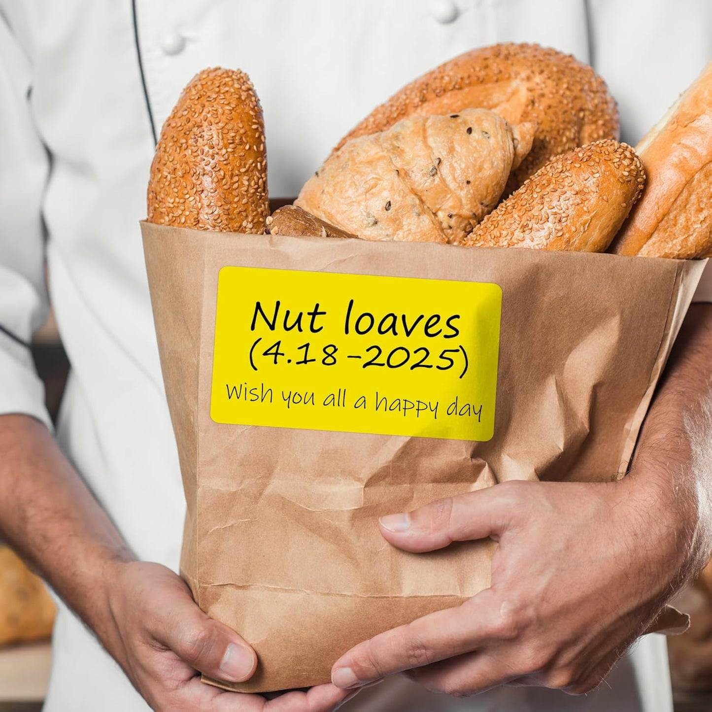 PARLAIM 3x5 inch Rectangle Color Code Stickers, 1000PCS 4 Rolls Square Adhesive Inventory Label, Yellow