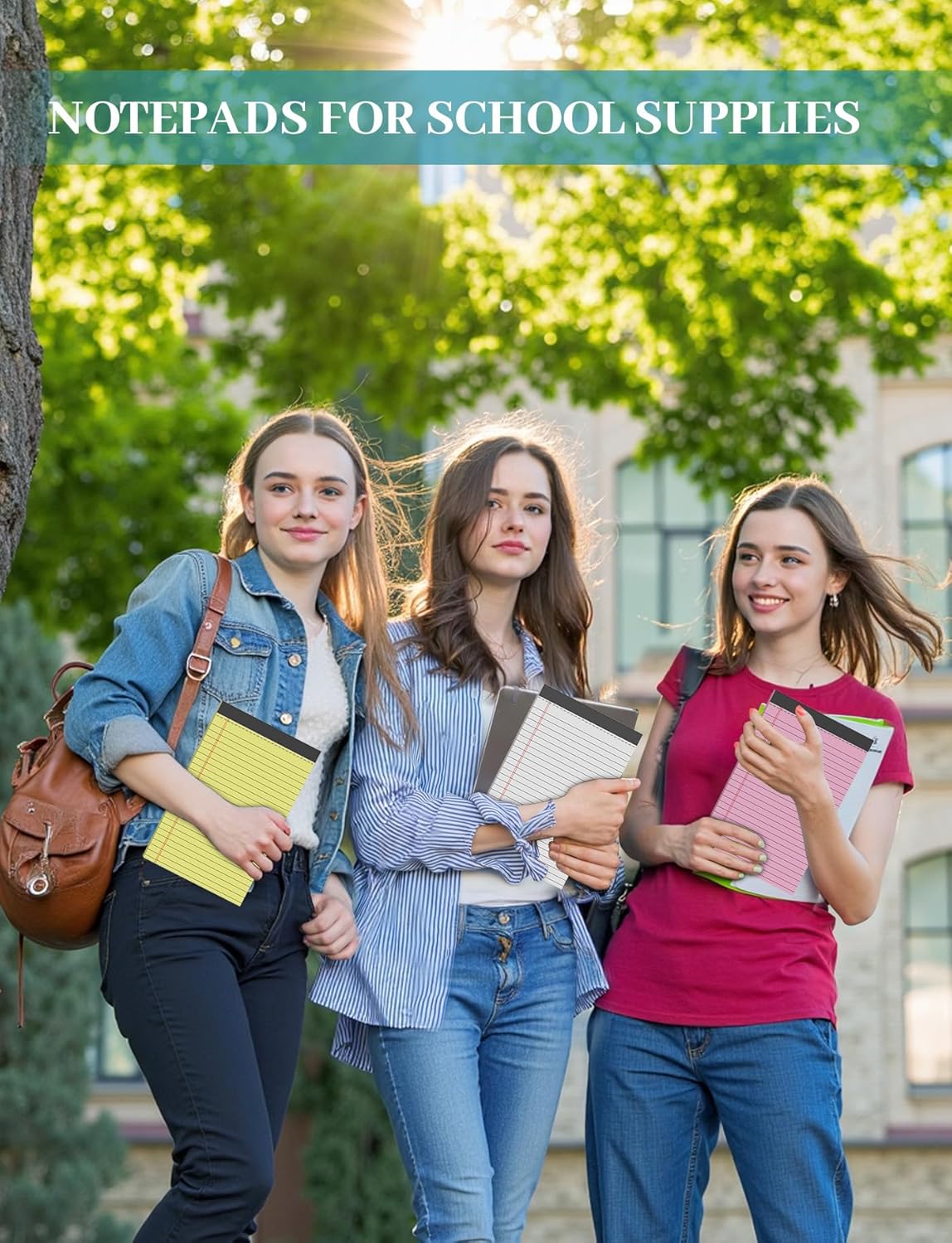 Colored Note Pads 5x8, 48 Pack Pink Small Legal Pads 5x8, College Ruled Small legal Notepads Easy Tear-off, Perforated Lined Writing Pads 5x8, 30 Sheets Colored Mini Legal Pads for Office, School