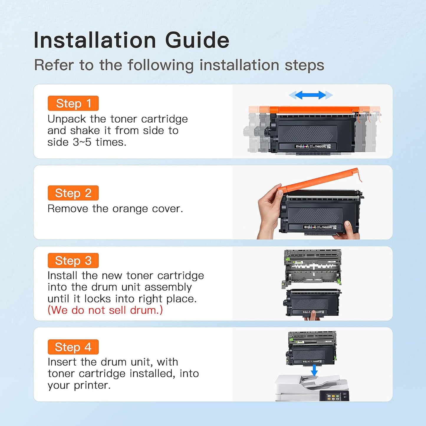 E-Z Ink TN920XL TN920 Toner Cartridge HL-L6210DW: Compatible for Brother TN-920XL TN-920 High Yield to Use with HL-L6210DW HL-L5210DW HL-L6210DWT HL-L5210DN HL-L5210DWT Printer (4 Black, with Chip)