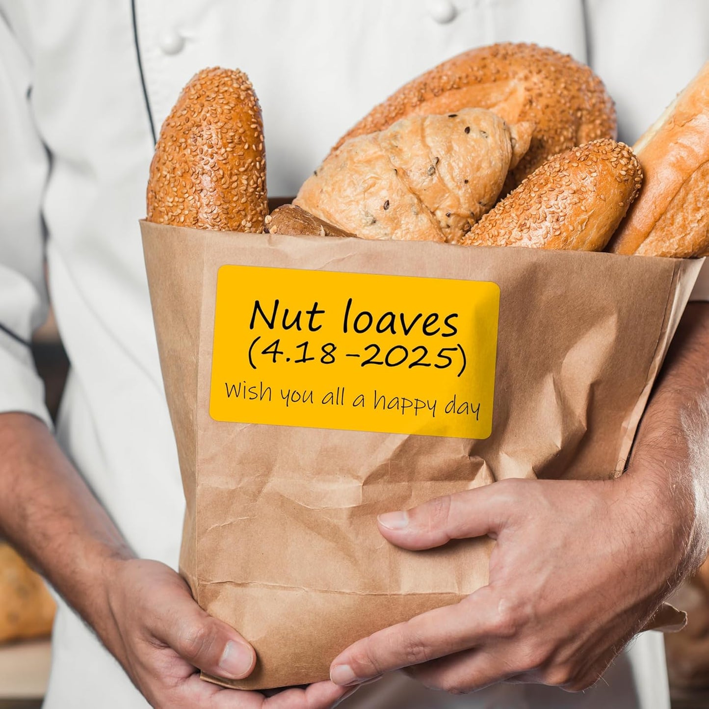 PARLAIM 3x5 inch Rectangle Color Code Stickers, 1000PCS 4 Rolls Square Adhesive Inventory Label, Fluorescent Orange