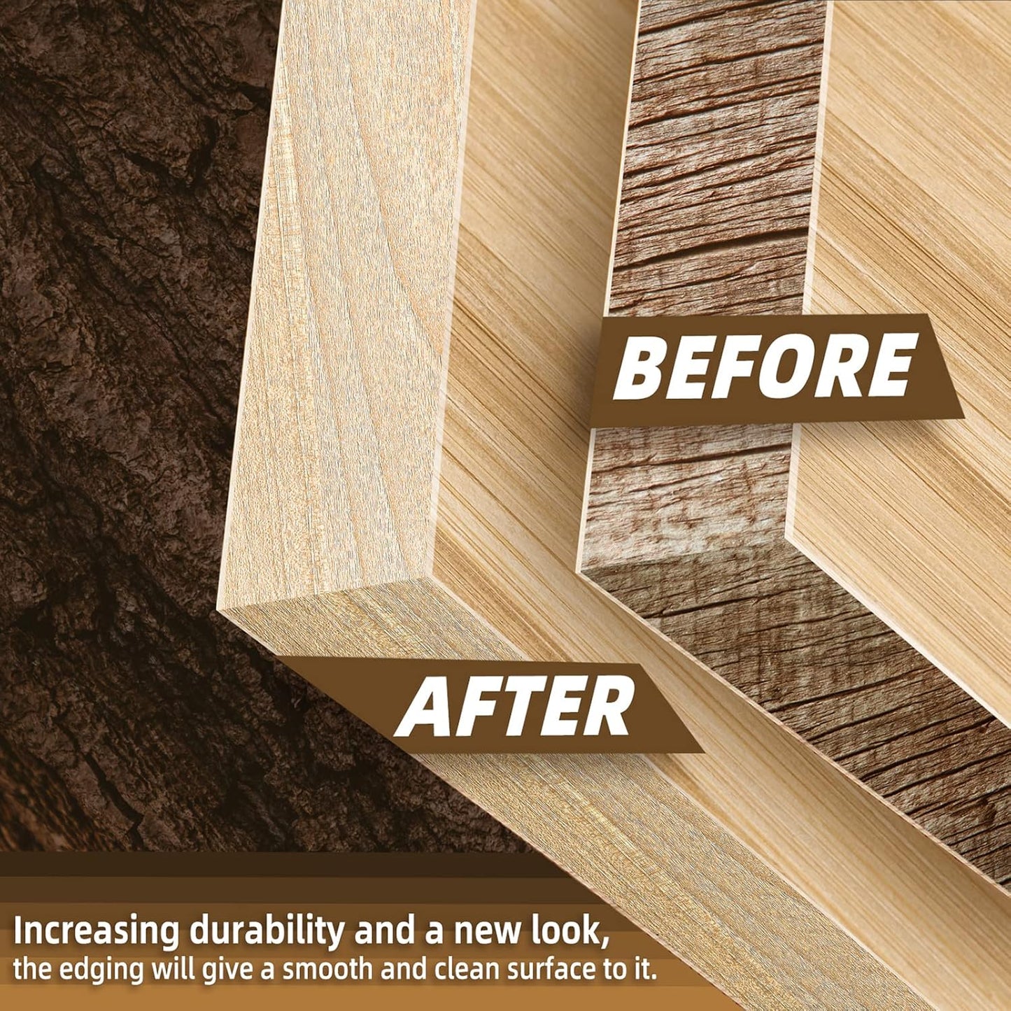 GSCIT Club Maple Edge Banding, 7/8 inch x 250ft roll of Veneer Plywood Edge Banding Preglued Flexible, Wood Tape Banding for Cabinet Repair