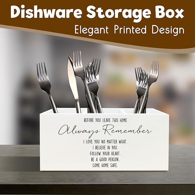 Before You Leave This Home Sign Pen Holder, Entryway Decor, Gifts for Families Loved Ones, Sentimental Family Love Quote Wooden Pencil Holder Organizer for Home Entryway Room Desk Accessories