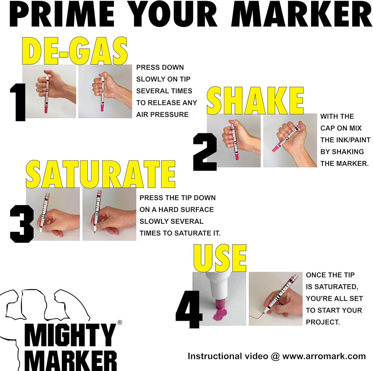 IM-27 Ink Marker, 2.3mm Medium Tip, Alcohol-Based Quick-Dry Permanent Ink, Waterproof, Safe for Most Surfaces, Clip Cap, 6 Bonus Tips, Valve Action, 10ml, 6 Pack (Green)