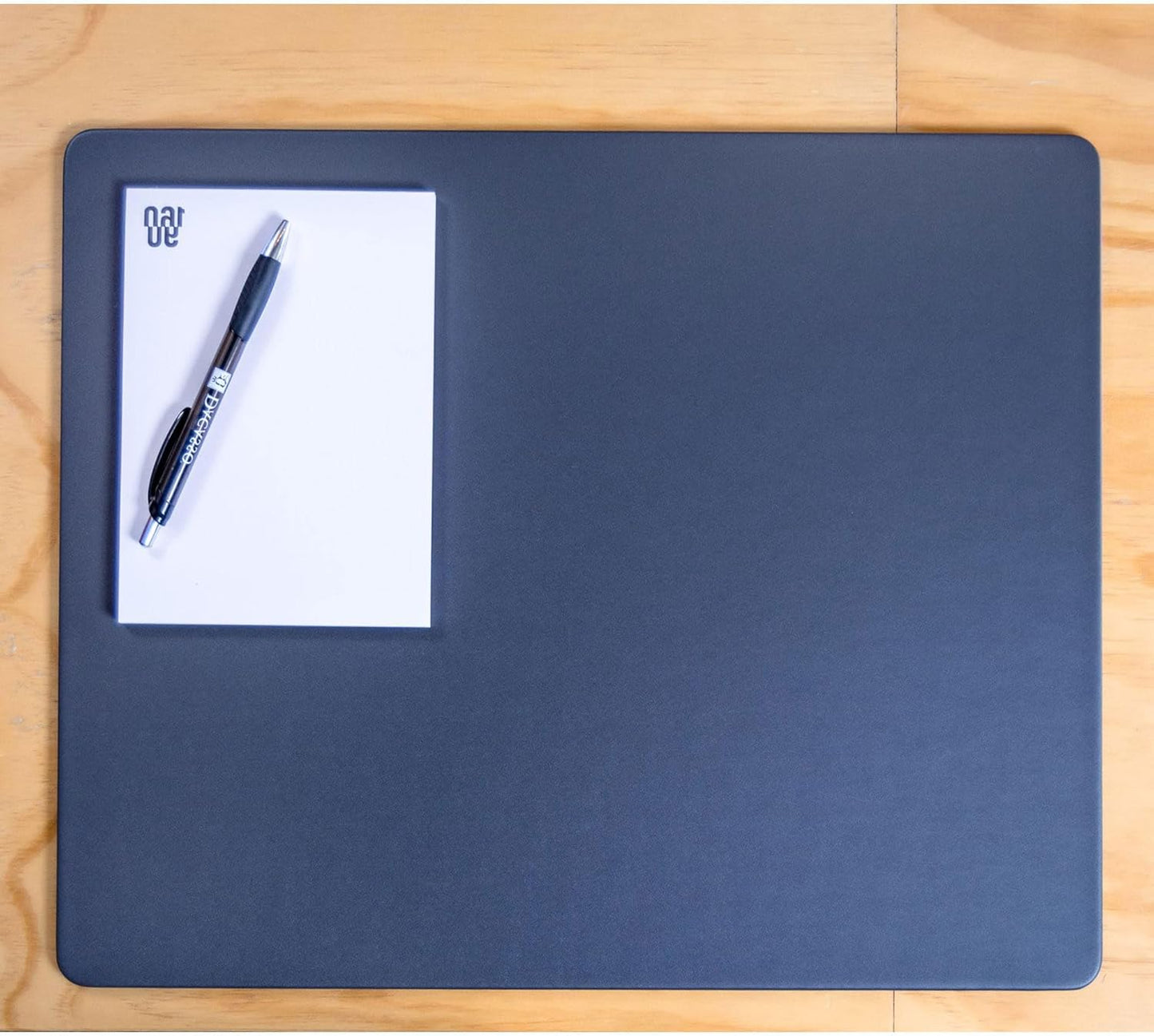 Dacasso 17" x 14" Gray Leatherette Luxury Conference Table Pad - Desk Blotter for Writing - Boardroom Organization & Executive Desk Decor