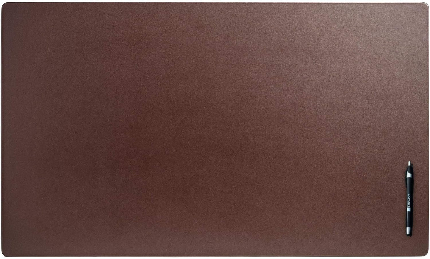Dacasso Classic Leather Mat Desk pad, 34" x 20", Chocolate Brown