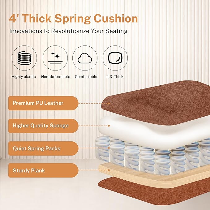 Office Chair Flip Up Arms, Executive Leather Office Chair Ergonomic Desk Chair with Lumbar Support, Adjustable Headrest, Computer Chair Home Office Desk Chair with Rocking Function