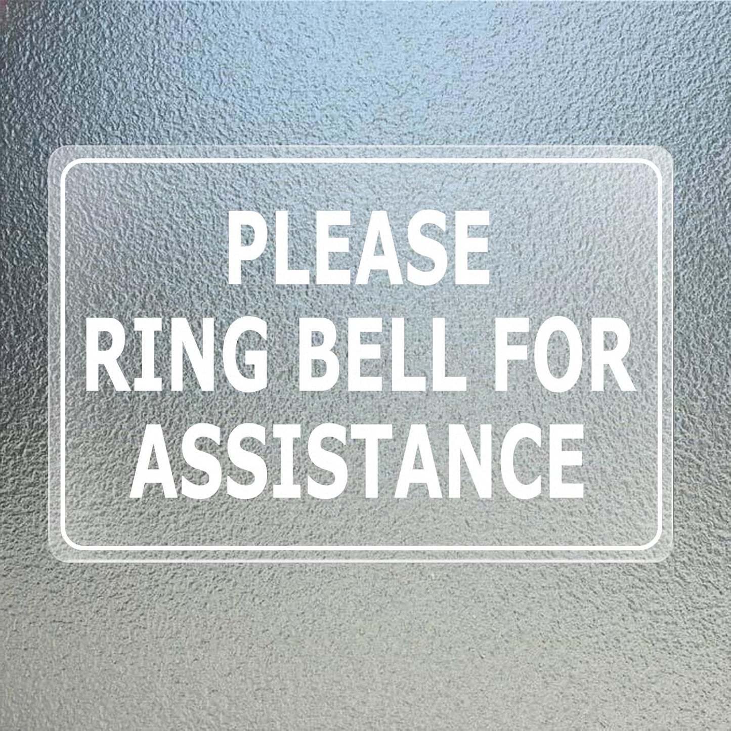 Please Ring Bell for Assistance Stickers 6 × 4 Inches Vinyl Removable Desk Service Self Adhesive Decals Hotel Reception Area Cling Wall or Door Sign Office Window 10 Pack
