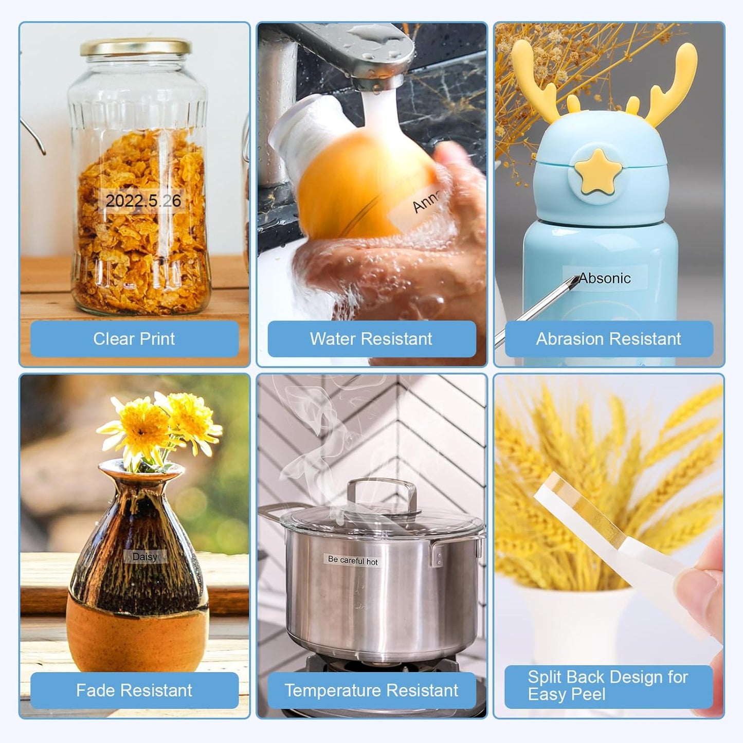 Absonic Tz131 Label Maker Clear Tape Compatible for Brother Tze-131 Tze 12mm 0.47 Laminated 1/2 Tz Label Tape for Brother Ptouch PTD220 PTD210 PTH110 PTH100 PTD400 PTD610BT, Black on Clear, 4-Pack