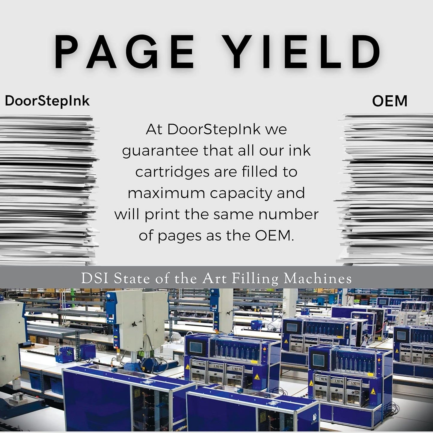 DoorStepInk Remanufactured in The USA Ink Cartridge Replacements for HP 63XL 63 XL 2 Black F6U64AN 1 Color F6U63AN for HP Envy 4523 4524 4516 HP Officejet 5255 5258 3834 HP DeskJet 2136 3638 3637
