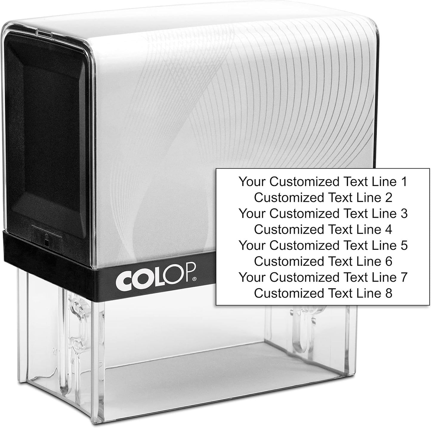 COLOP XXL Size Self Inking Custom Signature Stamp - Choose from Many Fonts & 15 Ink Colors