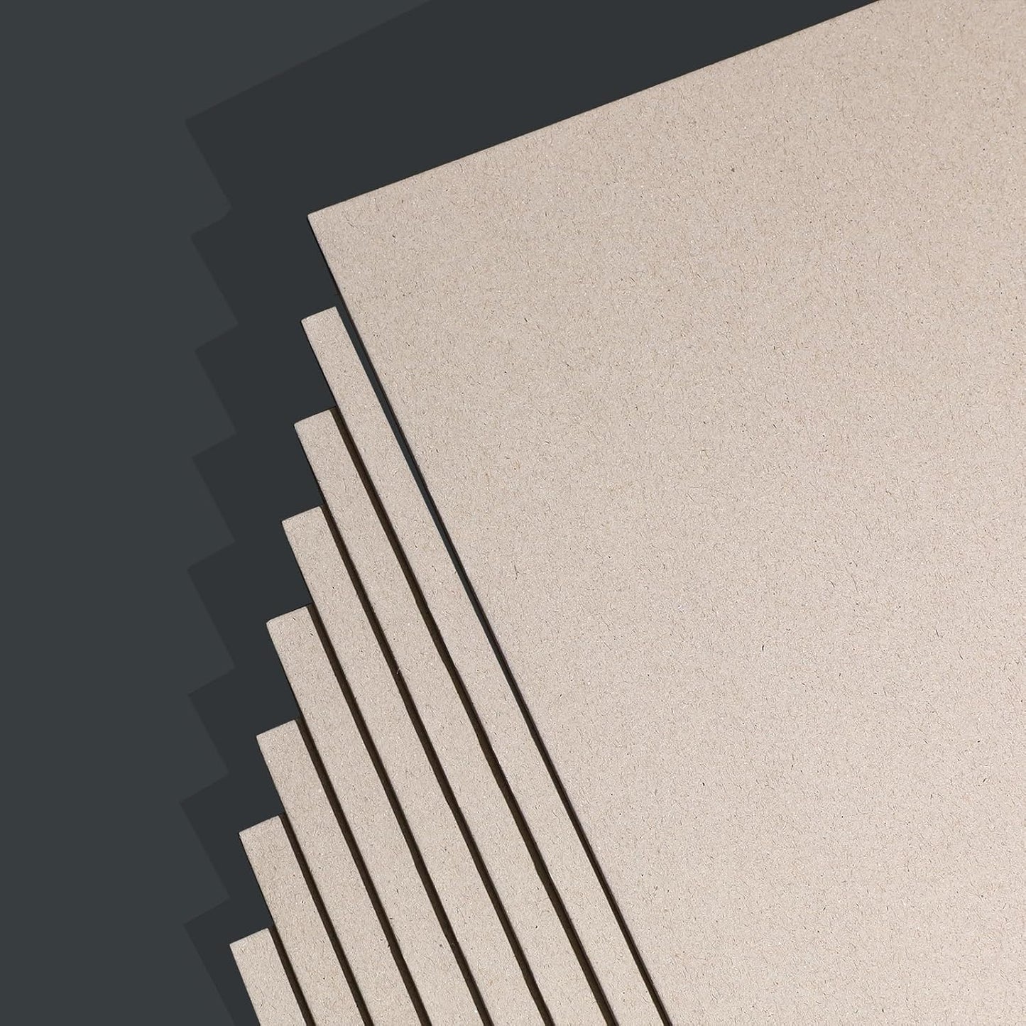 25 Pcs Book Board, Binder Board, Cover Board, Heavy Duty Chipboard for Book Binding, DIY Cardboard (Gray, 10 x 10 Inch 80PT)