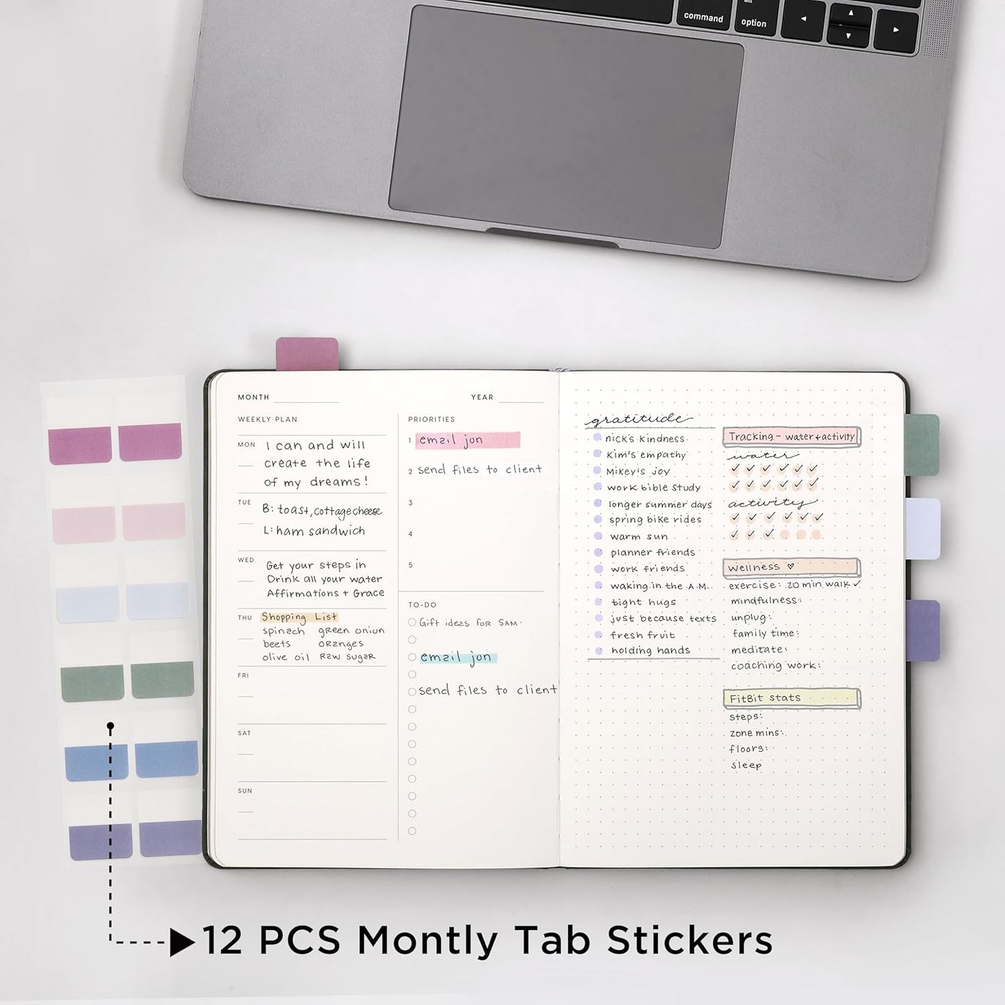 And Per Se Undated Academic Planner, A5 Weekly Calendar Planner, 72 Weeks Hardcover to Track Goals, Teacher Student Planning Book with Monthly Tab Stickers & Back Pocket (Green)