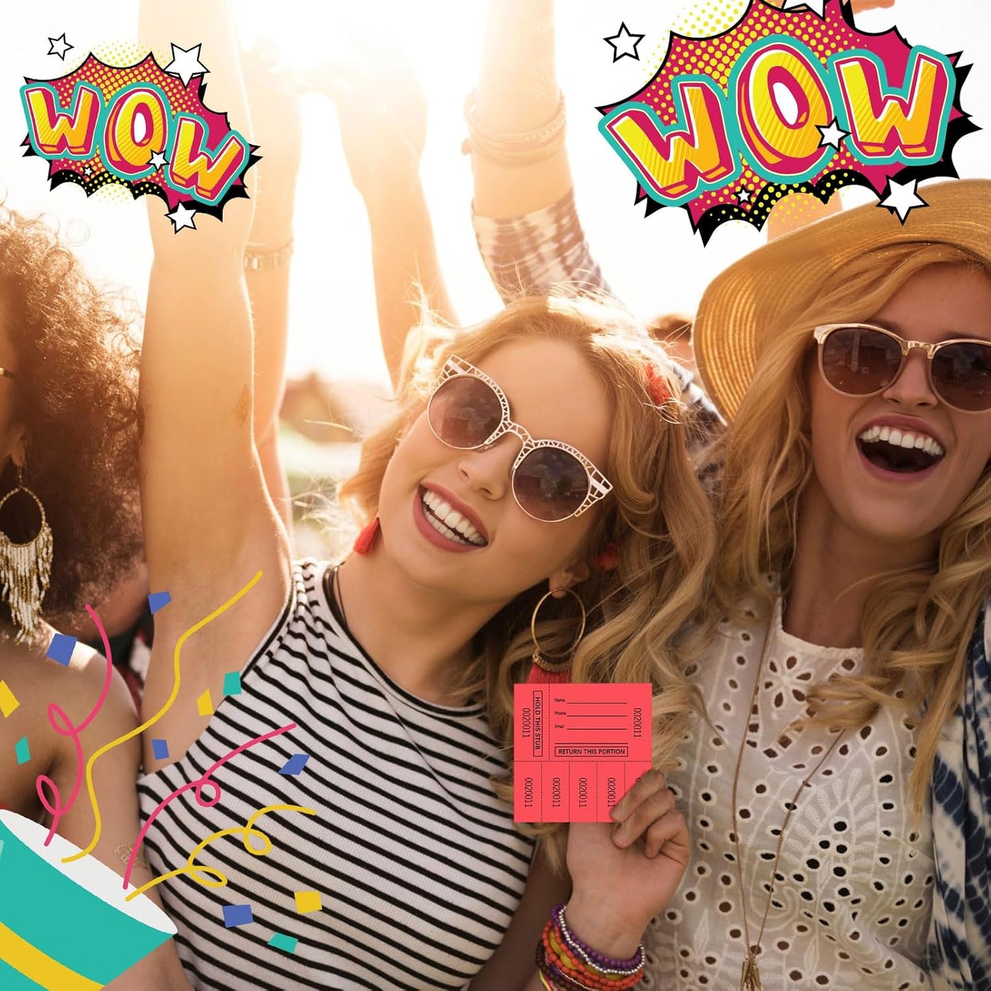 Kosiz 1000 Sheet 5 Bid Raffle Tickets Chinese Auction Tickets Sheets Auction Fundraiser Ticket Numbered with Name and Phone Number Per Sheet Raffle Tags for Silent Auction(Red)