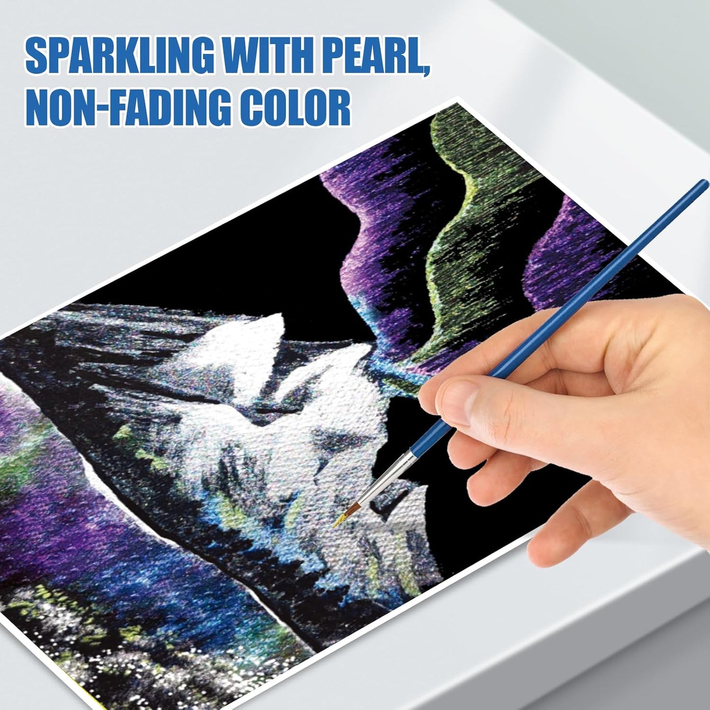 Mini Glitter Watercolor Paint Set, 20 Colors Shimmer Metallic Watercolour Painting Sets, Solid Pearl Water Color Paints for Kids, Adult, 1ml Trial Pack (Aurora)