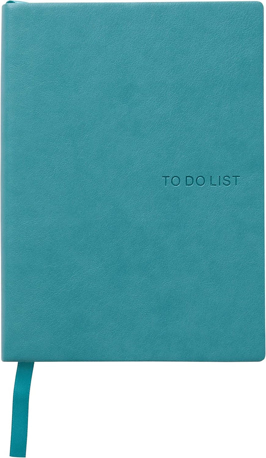 Daily to Do Checklist Notebook, Task Management, Organizer Planner, Hardcover, Ribbon Bookmark, 4.1 x 5.8”, A6 size, 110 Sheets (Blue)