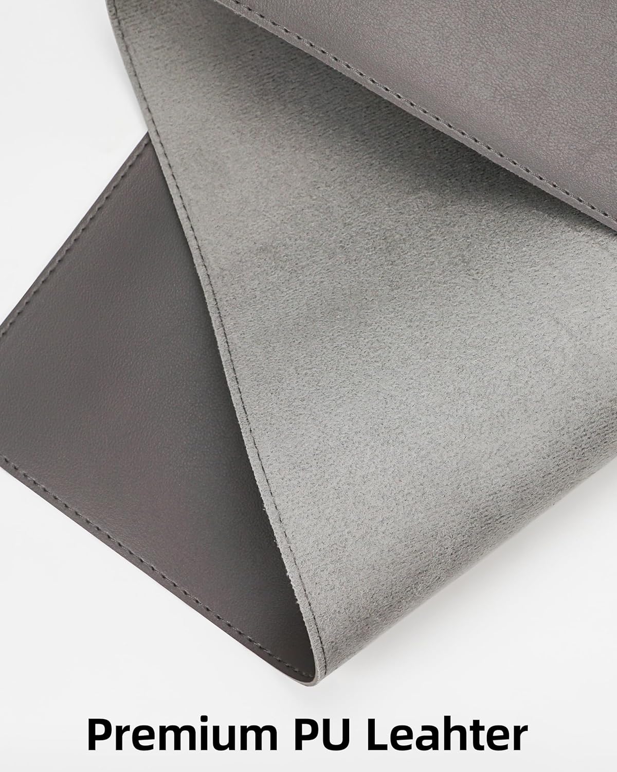 Desk Pad Mat - Leather Desk Pad Protector for Office and Home - Desk Organization and Accessories - Ideal for Large Mouse Pad and Desk Mats on Top of Desks(Dark Grey,31.5" x 15.7")