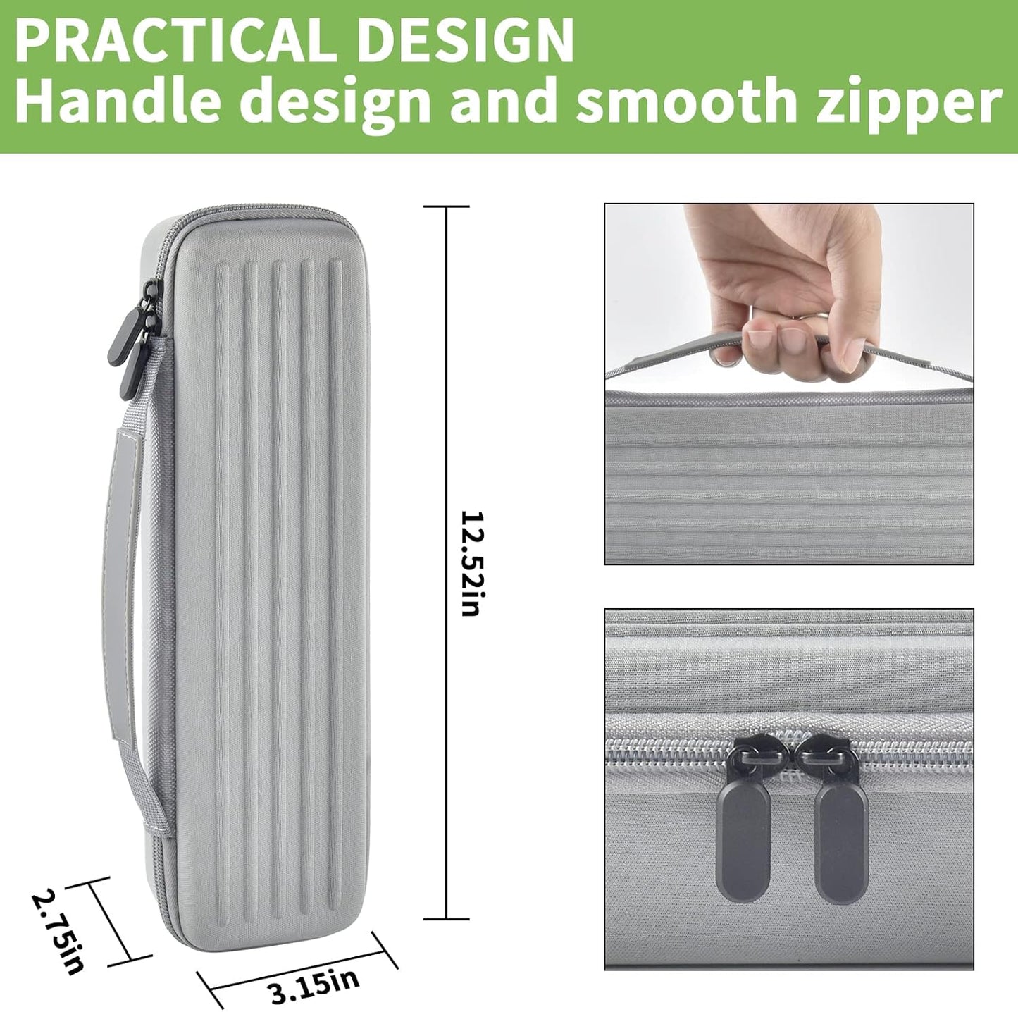 Case Compatible with Epson Workforce ES-50/ ES-60W/ ES-55R/ ES-65WR/ DS-30/ DS-70/ DS-80W Portable Sheet-Fed Document Scanner, Storage for Epson Scanner for PC and Mac- Grey (Box Only)