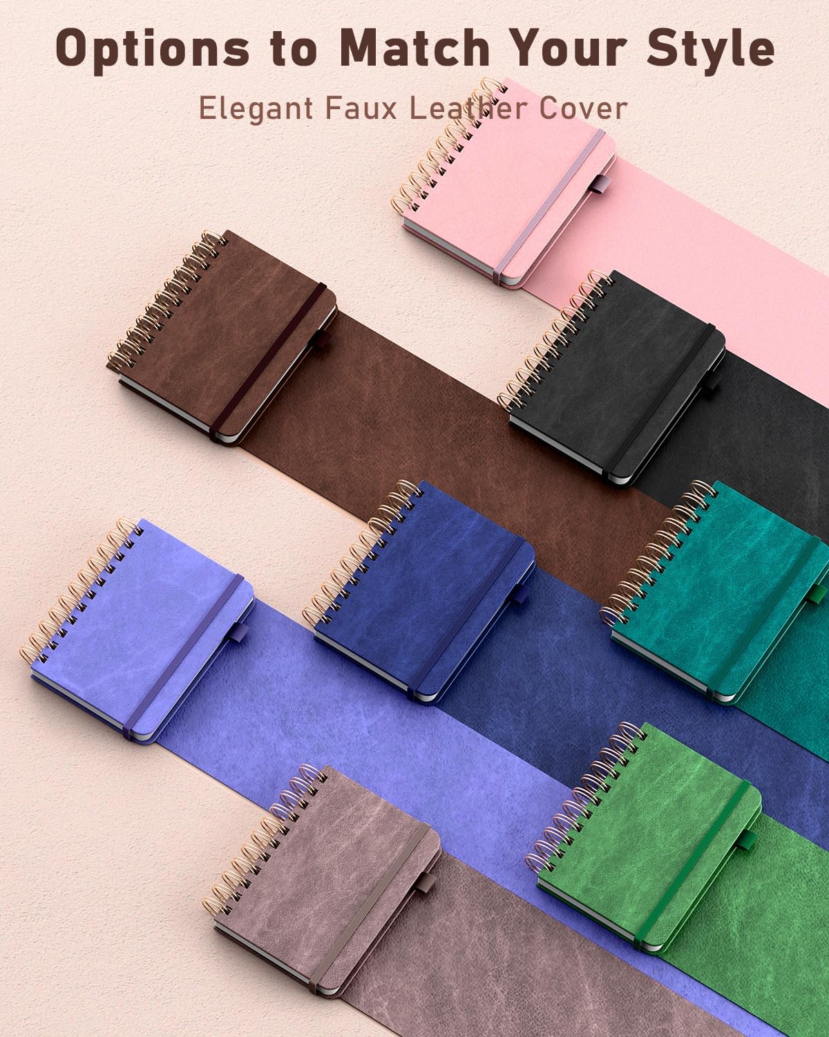 WEMATE Password Book with Alphabetical Tabs, Spiral Password Keeper Book for Seniors, Internet Password Notebook Password Journal Logbook Log in Detail, Small – 4.7''x 6'' (Black)