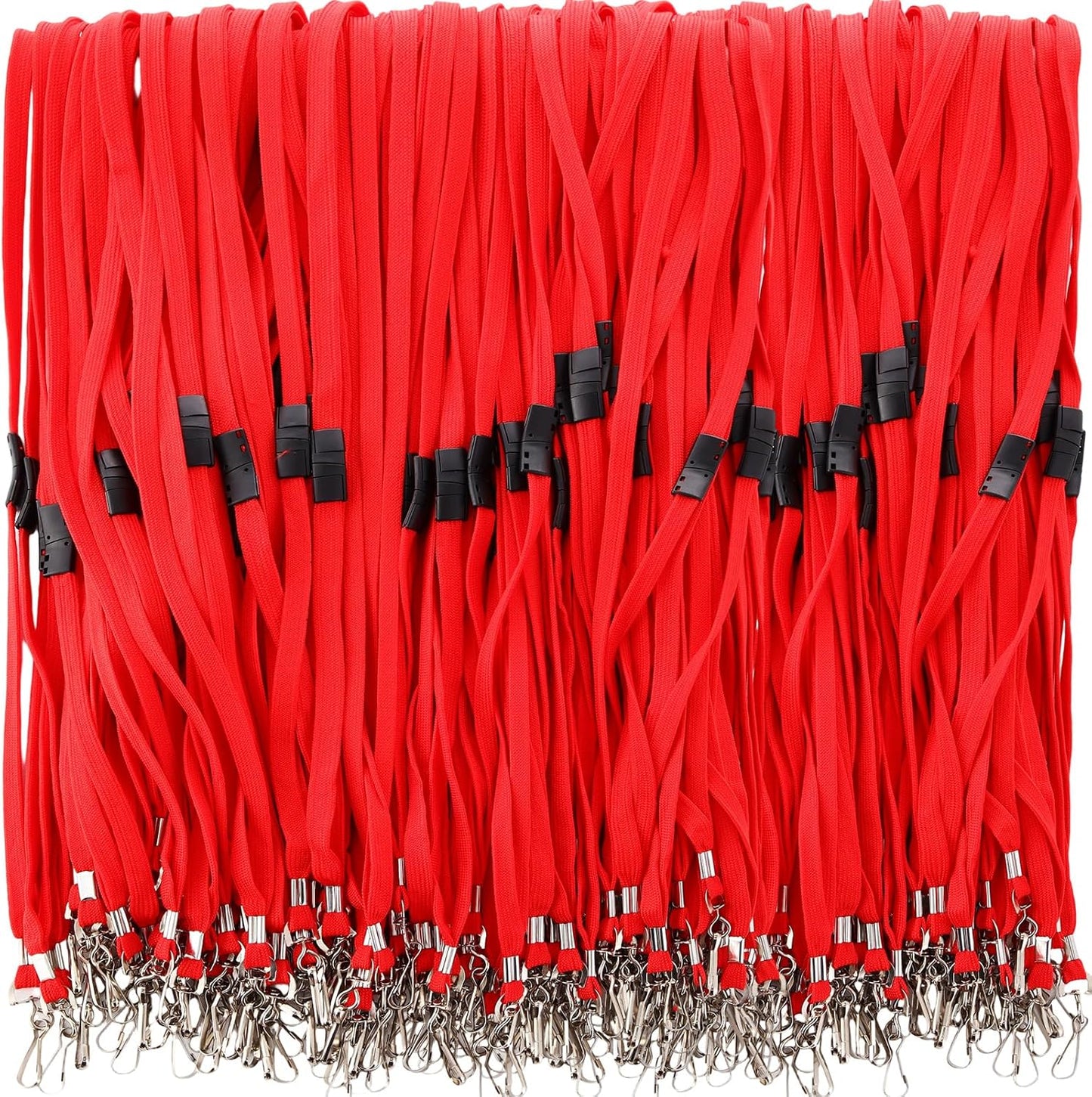 Windyun Breakaway Lanyards for ID Badges Bulk Lanyards Strap with J Hook Flat Lanyards School and Office Supplies