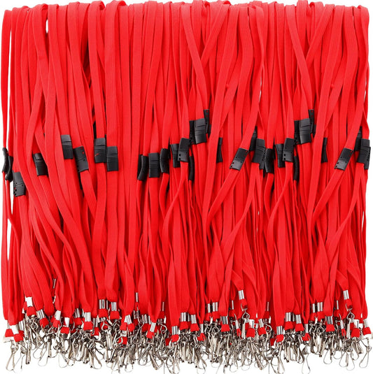 Windyun Breakaway Lanyards for ID Badges Bulk Lanyards Strap with J Hook Flat Lanyards School and Office Supplies