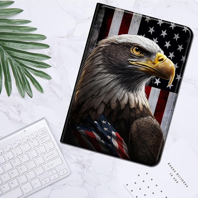 for Amazon Kindle Fire Max 11 Case (13th Generation, 2023 Release) 11",Slim Lightweight Smart Shell Stand Cover with Auto Wake/Sleep for All-New Fire 11 Max Tablet,American Flag Eagles