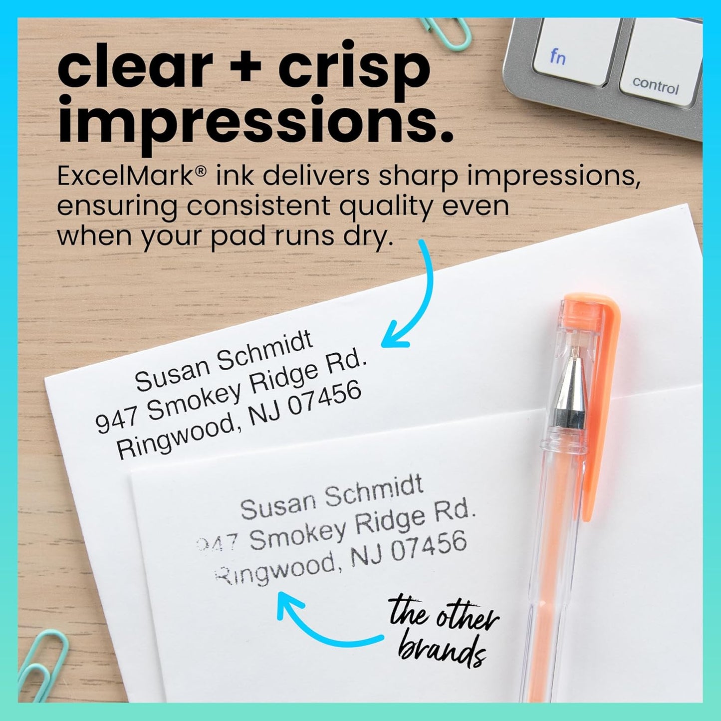 ExcelMark Self Inking Stamp Refill Ink - 2 oz. - Black Ink