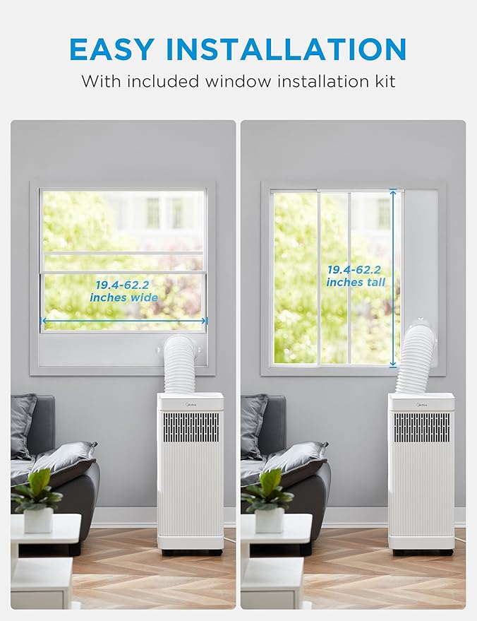 Midea MAP07S1AWT-A Air Conditioner, 10,000 BTU-Smart, White