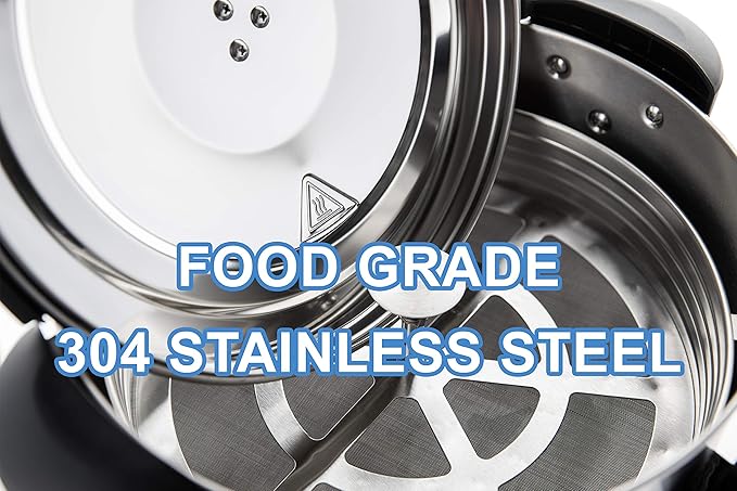 SYBO SR-CP-50B Commercial Grade Stainless Steel Percolate Coffee Maker Hot Water Urn for Catering, 50-Cup 8 L, Metallic