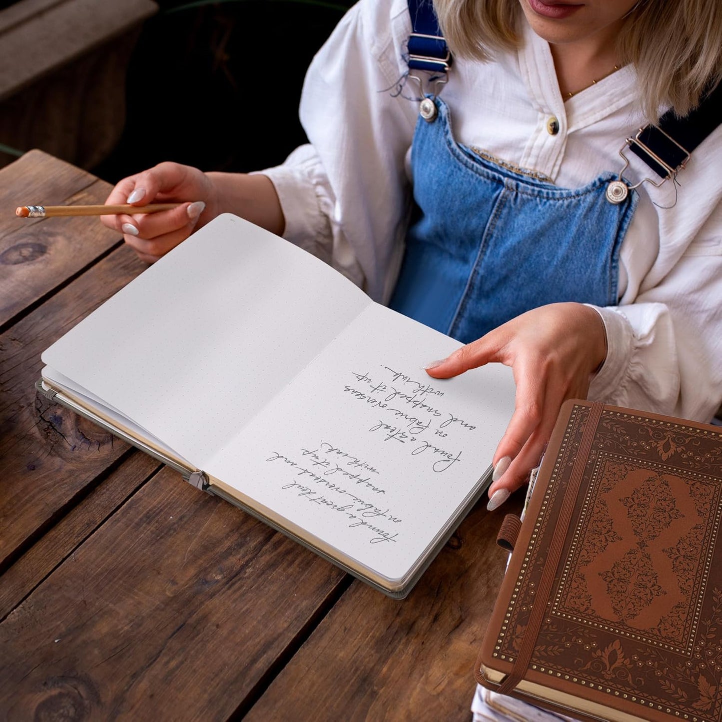 TIEFOSSI Bullet Dot Journals for Women Men, Dot Journals for Writing Women, 160gsm Thick Paper, 190 Numbered Pages, for Planner Organization