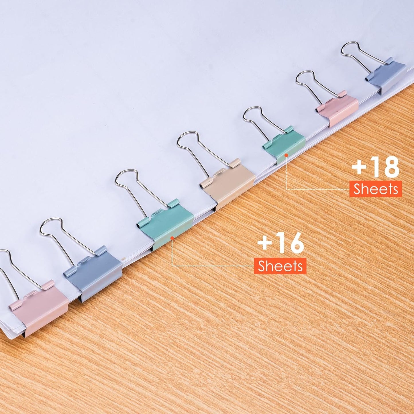 284 PCS Office Clips Set Small Medium Large Binder Clips and Paper Clips Colored Assorted Sizes for Home, School and Office Supplies